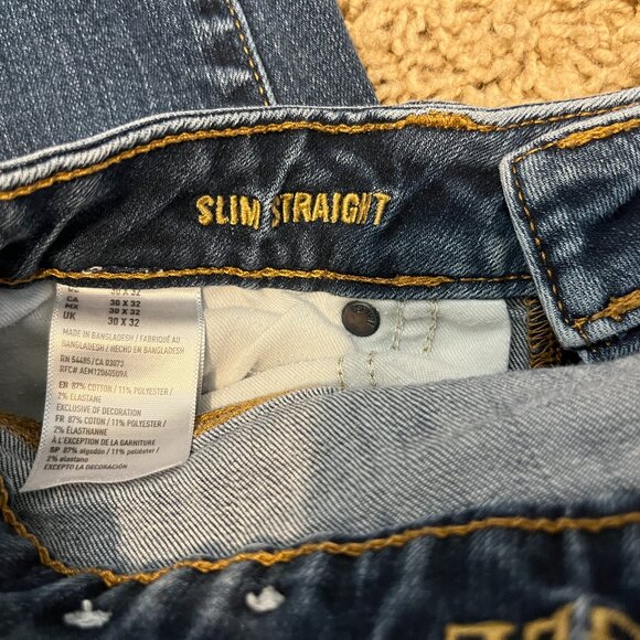 Lot of 3 Pairs Mens Dark Wash American Eagle Jeans 29 and 30x32 - Picture 6 of 10